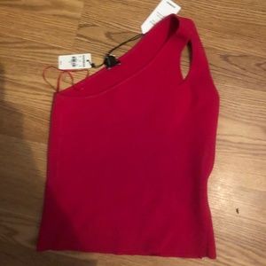 Express Bodycon Hot Pink Tank- Brand New with Tags! One-shoulder Size Small